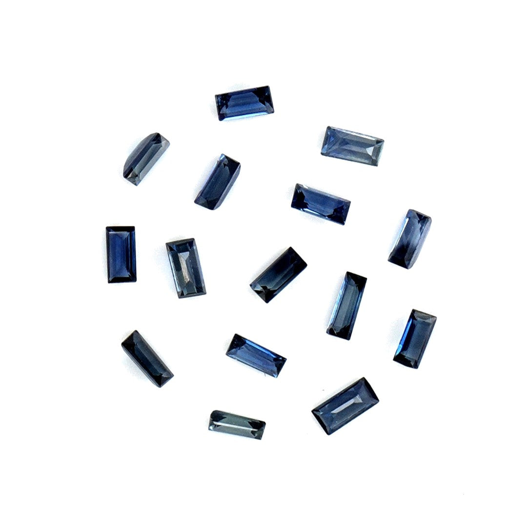 Natural Untreated Blue Sapphire Calibrated Baguettes | 1.5x3mm & 2x4mm