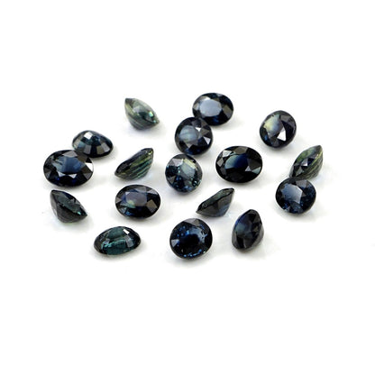 Natural Untreated Blue Sapphire Calibrated Ovals | 3x4mm & 4x5mm
