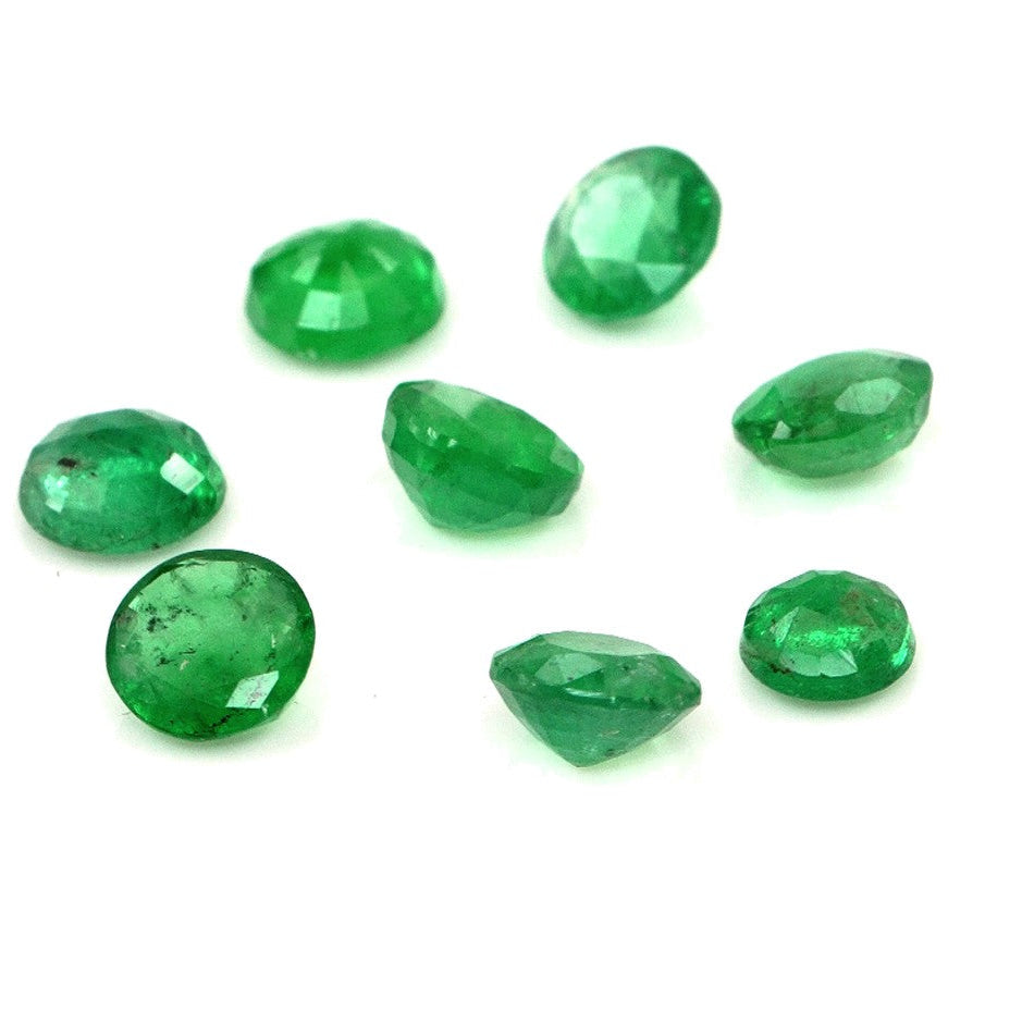 Natural Zambian Emerald Calibrated Rounds | 4mm & 4.5mm