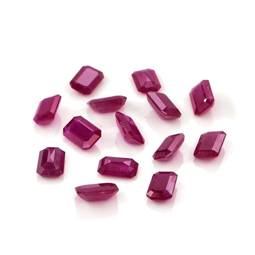 Natural Untreated Mozambique Ruby Calibrated Octagons | 3x5mm & 4x6mm