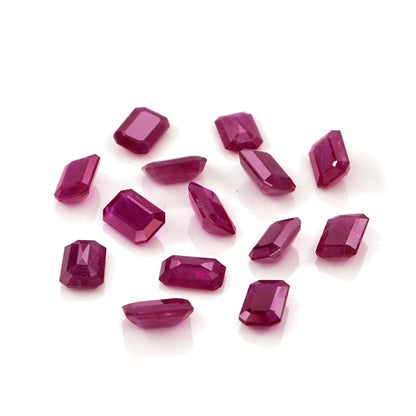Natural Untreated Mozambique Ruby Calibrated Octagons | 3x5mm & 4x6mm