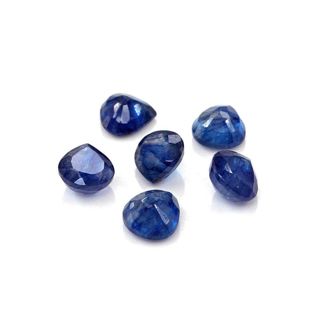 Natural Bangkok Blue Sapphire Calibrated Hearts | 5mm & 6mm