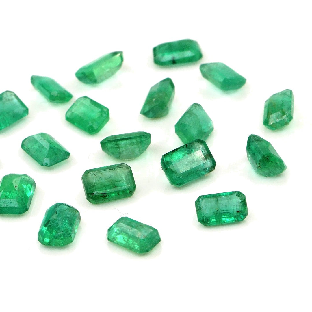 Natural Zambian Emerald Calibrated Octagons | 3x5mm & 4x6mm