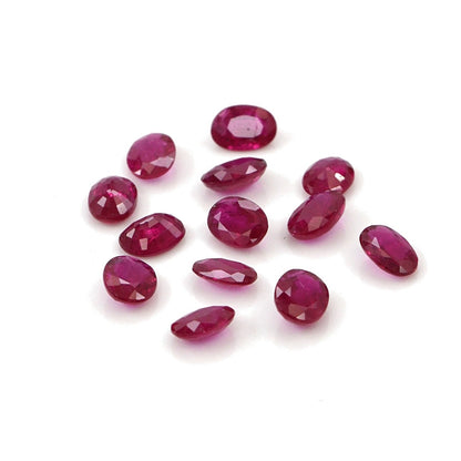 Natural Untreated Burma Ruby Calibrated Ovals | 3x4mm & 4x5mm