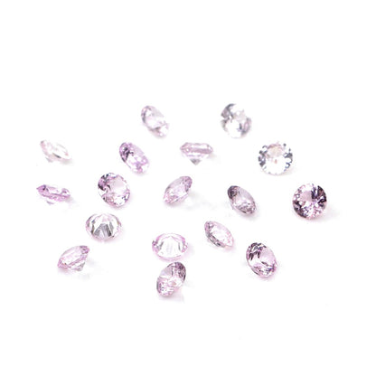 Natural Untreated Mozambique Pink Sapphire Calibrated Rounds | 2mm & 2.5mm