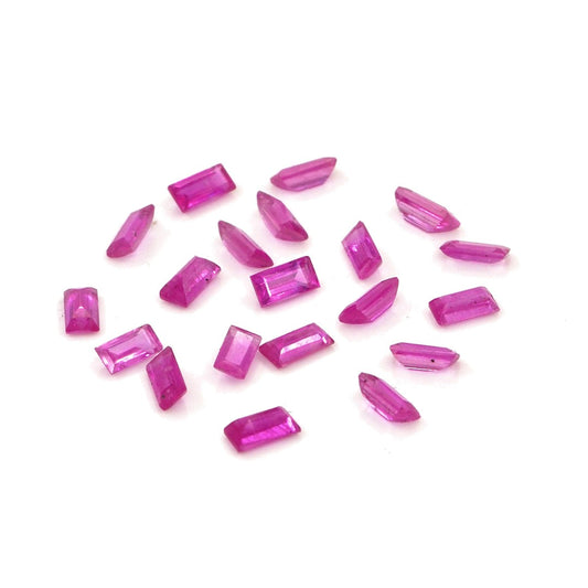 Natural Untreated Mozambique Pink Sapphire Calibrated Baguettes | 2x4mm & 2.5x5mm