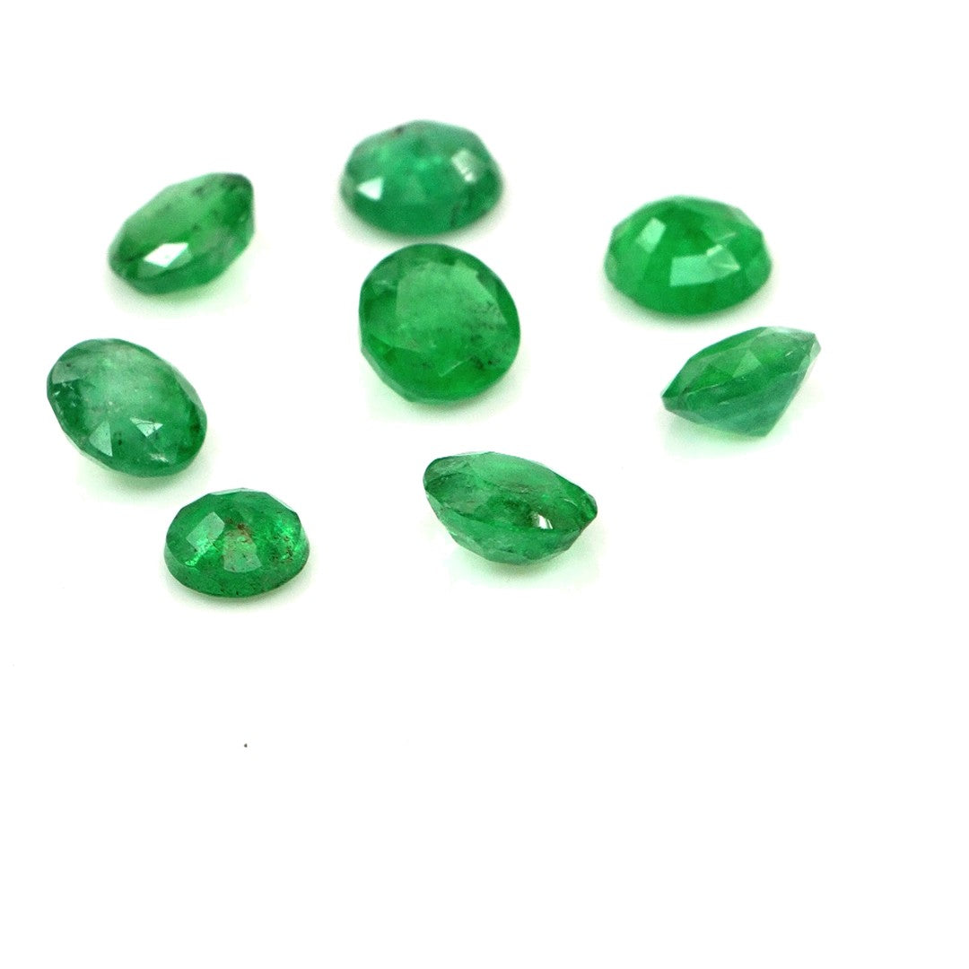 Natural Zambian Emerald Calibrated Rounds | 4mm & 4.5mm