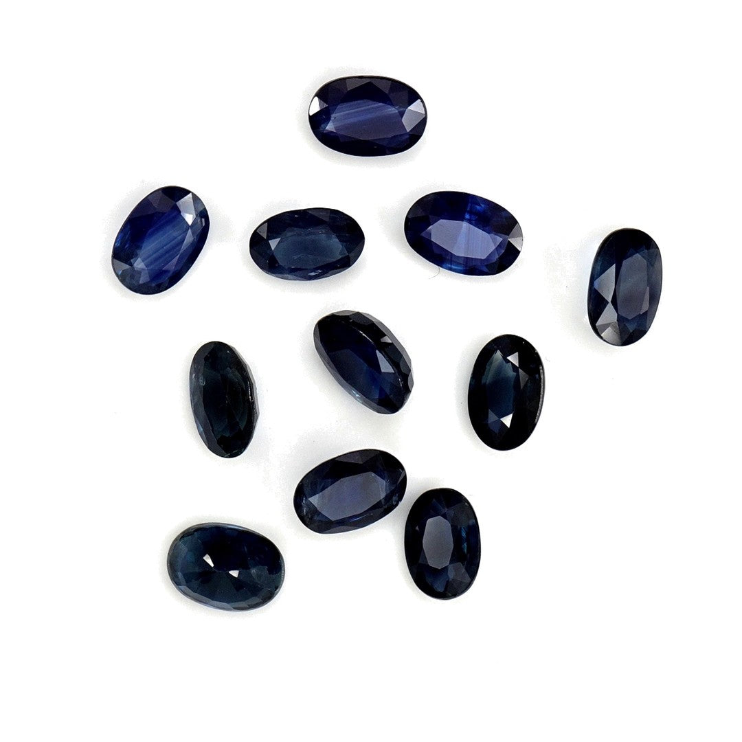 Natural Untreated Blue Sapphire Calibrated Ovals | 5x7mm & 6x8mm