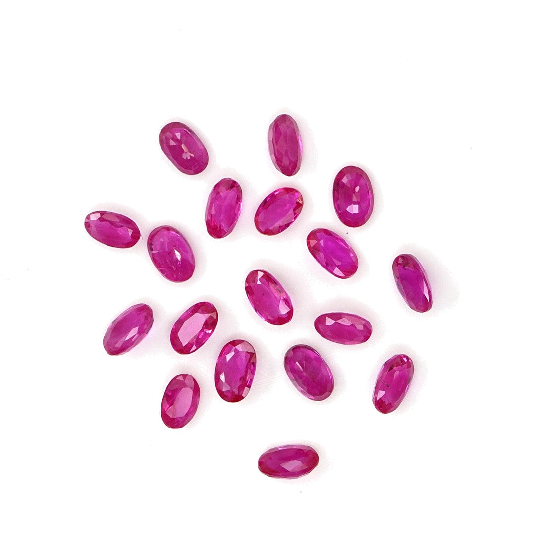 Natural Untreated Burma Ruby Calibrated Ovals | 3x5mm & 4x6mm