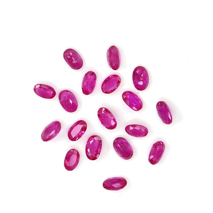 Natural Untreated Burma Ruby Calibrated Ovals | 3x5mm & 4x6mm