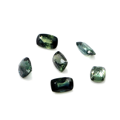 Natural Untreated Australian Teal Sapphire Calibrated Long Cushions | 3x4mm & 4x5mm