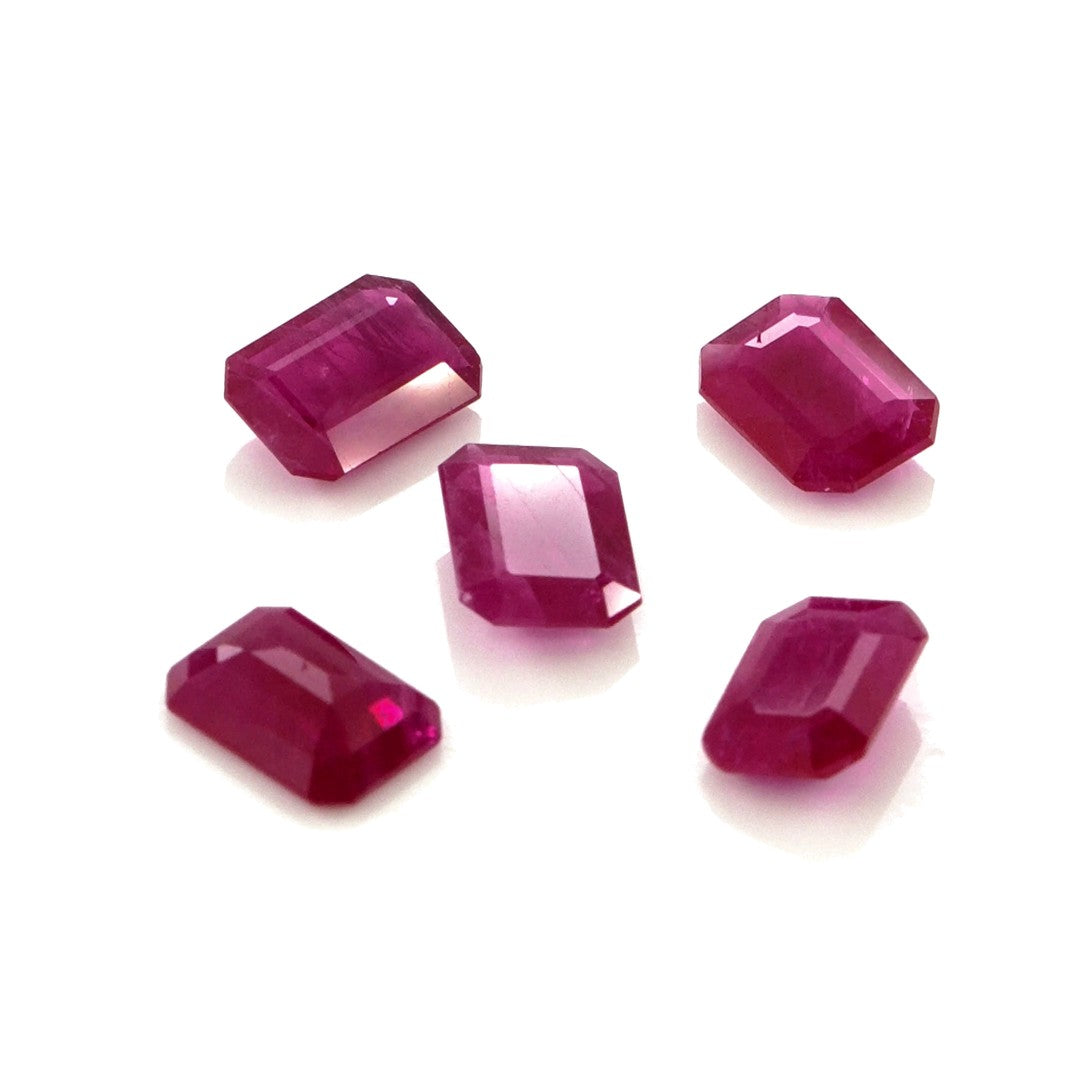 Natural Untreated Burma Ruby Calibrated Octagons | 5x7mm & 6x8mm