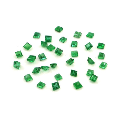 Natural Zambian Emerald Calibrated Squares | 1.5mm & 1.75mm