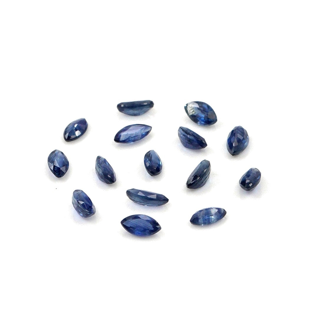 Natural Untreated Blue Sapphire Calibrated Marquise | 1.5x3mm & 2x4mm