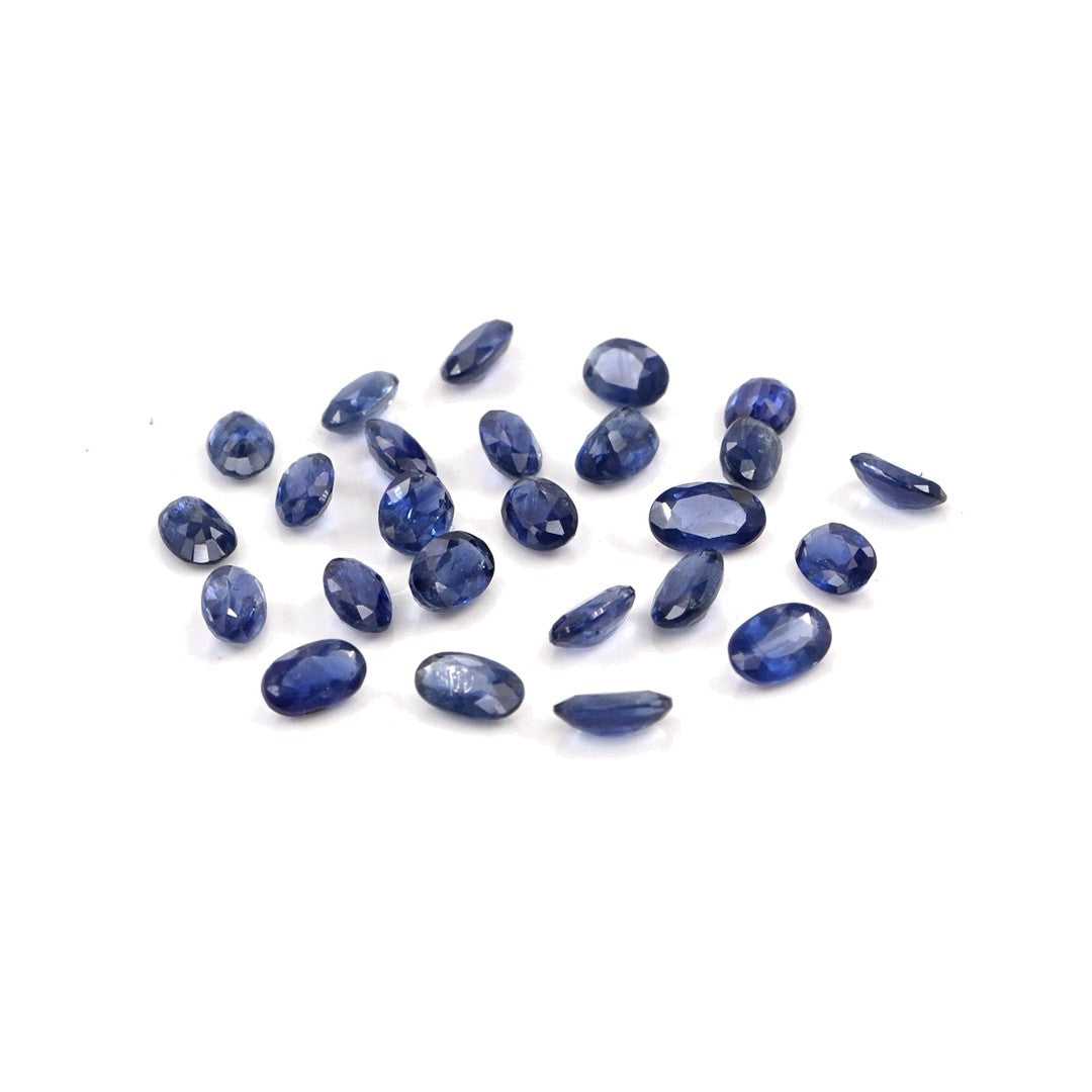 Natural Untreated Blue Sapphire Calibrated Ovals | 3x5mm & 4x6mm