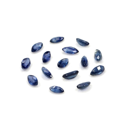 Natural Untreated Blue Sapphire Calibrated Marquise | 1.5x3mm & 2x4mm