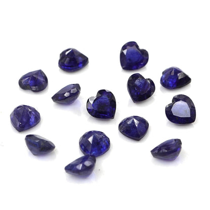 Natural Bangkok Blue Sapphire Calibrated Hearts | 4mm & 4.5mm