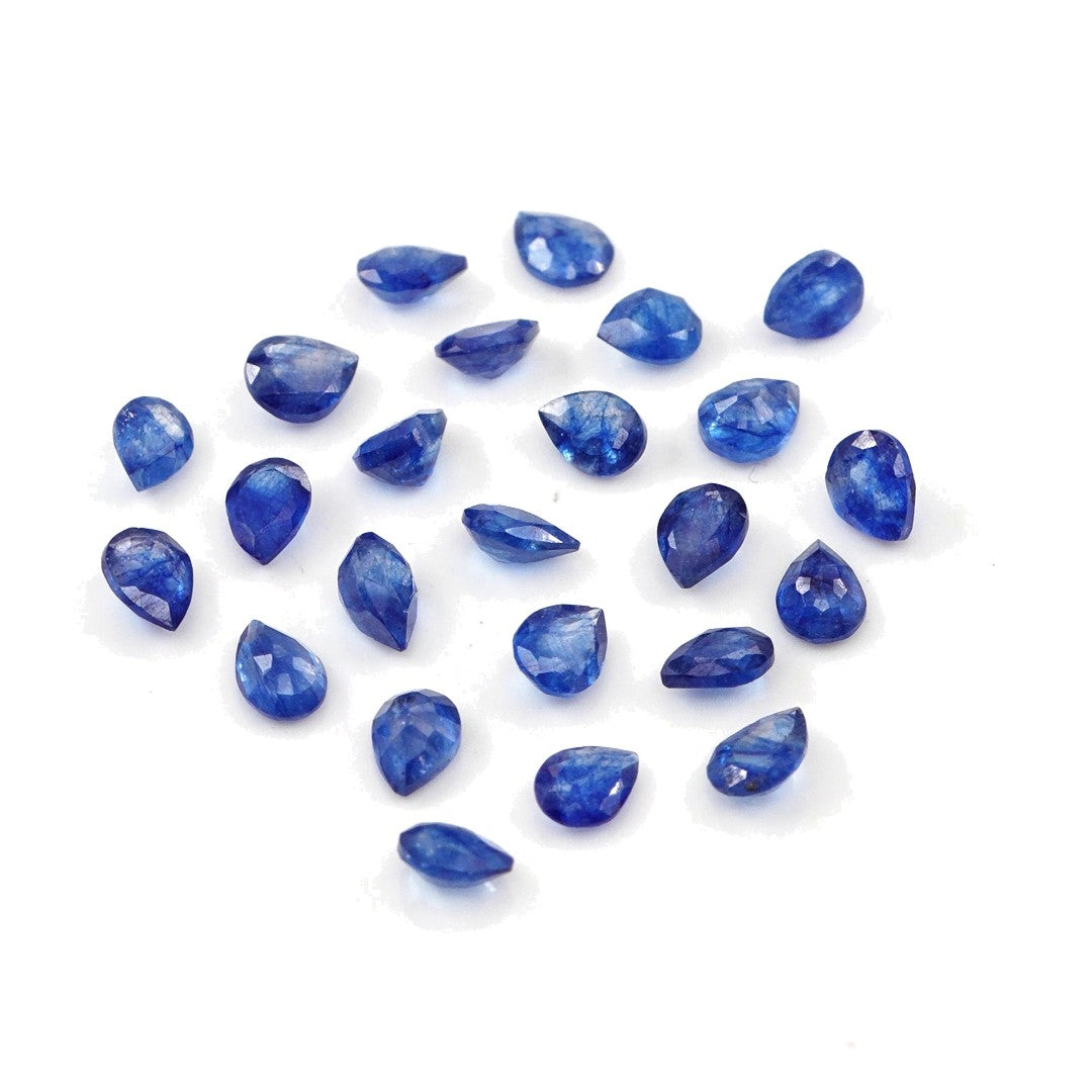 Natural Bangkok Blue Sapphire Calibrated Pears | 3x4mm & 4x5mm