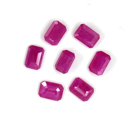 Natural Untreated Mozambique Ruby Calibrated Octagons | 5x7mm & 6x8mm