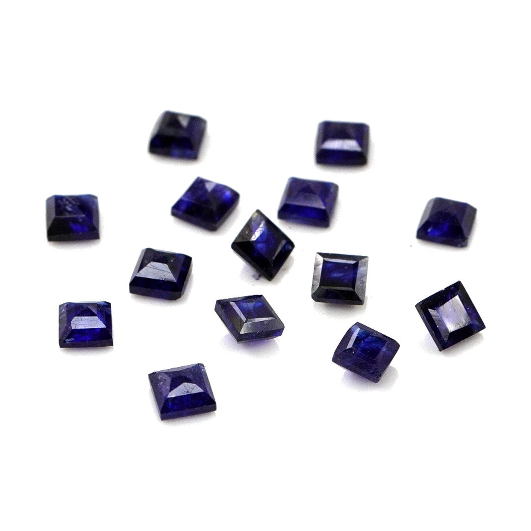 Natural Bangkok Blue Sapphire Calibrated Squares | 2mm & 2.5mm