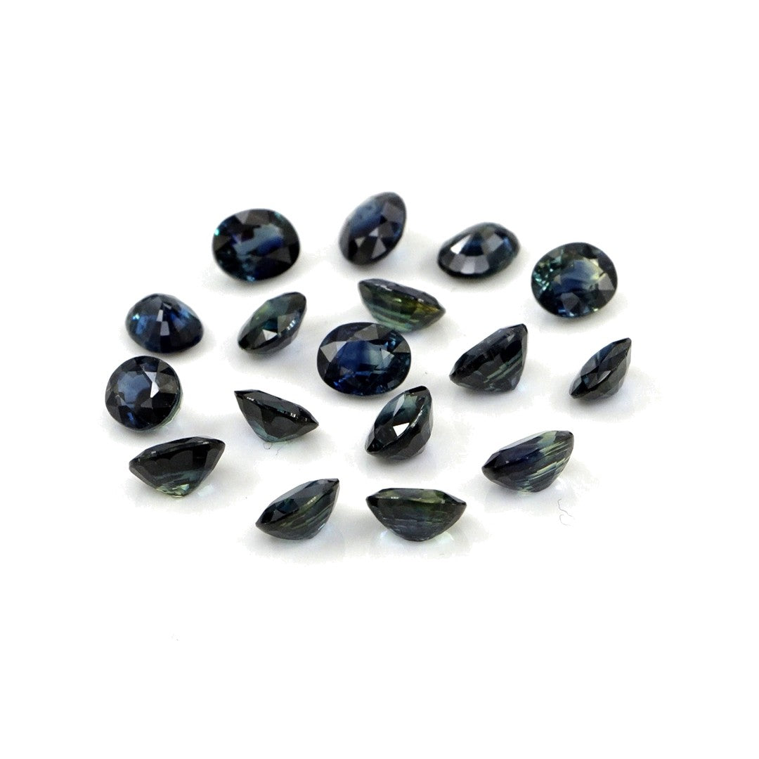 Natural Untreated Blue Sapphire Calibrated Ovals | 3x4mm & 4x5mm