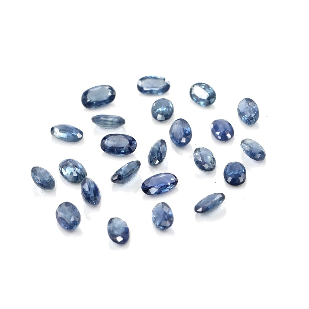 Natural Untreated Blue Sapphire Calibrated Ovals | 3x5mm & 4x6mm