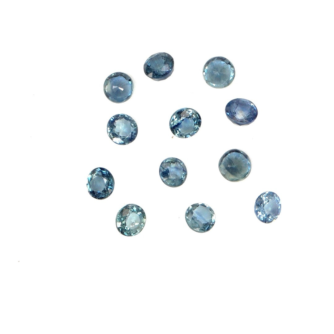 Natural Untreated Blue Sapphire Calibrated Rounds | 3mm & 3.5mm