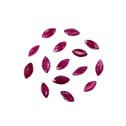 Natural Untreated Burma Ruby Calibrated Marquise | 2x4mm & 2.5x5mm