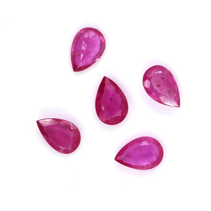 Natural Bangkok Ruby Calibrated Pears | 7x10mm & 8x11mm