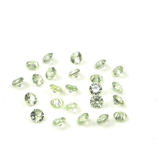 Natural Untreated Green Sapphire Calibrated Rounds | 2mm & 2.5mm