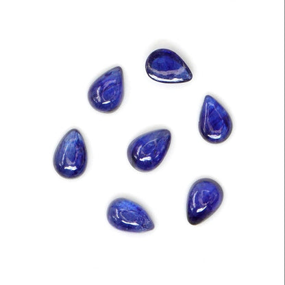 Natural Bangkok Blue Sapphire Calibrated Cabochon Pears | 3x5mm & 4x6mm