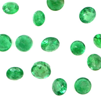 Natural Zambian Emerald Calibrated Rounds | 3mm & 3.5mm