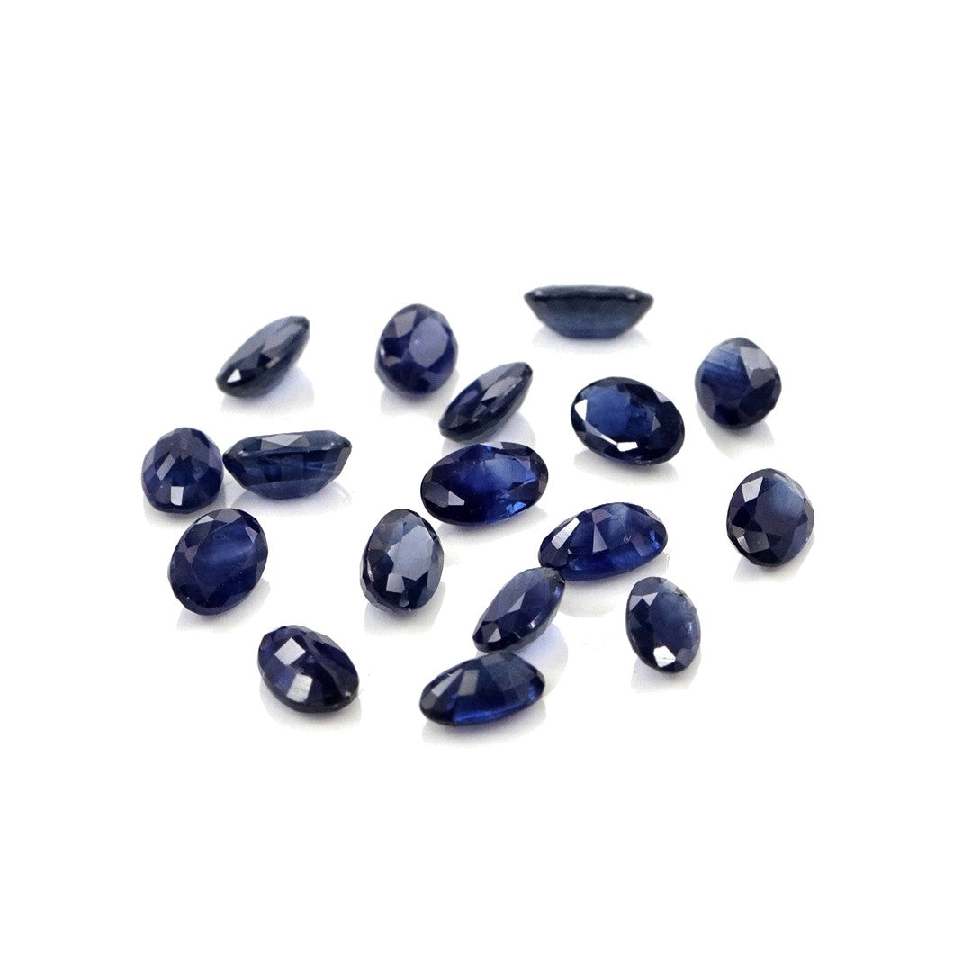 Natural Untreated Blue Sapphire Calibrated Ovals | 3x5mm & 4x6mm