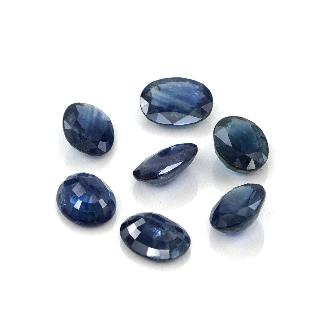 Natural Untreated Blue Sapphire Calibrated Ovals | 7x9mm & 8x10mm