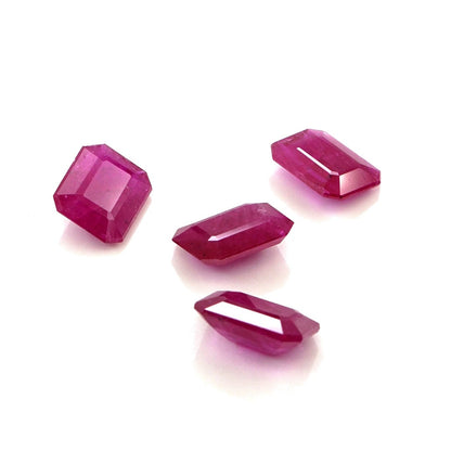 Natural Untreated Mozambique Ruby Calibrated Octagons | 7x9mm & 8x10mm