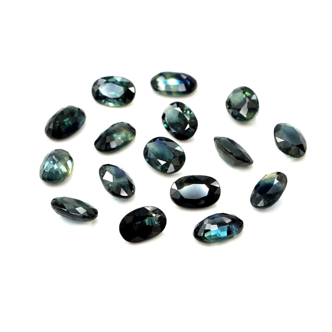 Natural Untreated Teal Sapphire Calibrated Ovals | 3x5mm & 4x6mm