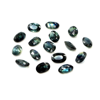 Natural Untreated Teal Sapphire Calibrated Ovals | 3x5mm & 4x6mm