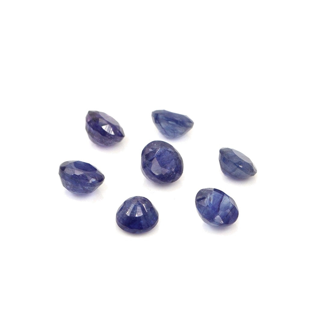 Natural Bangkok Blue Sapphire Calibrated Rounds | 4mm & 4.5mm