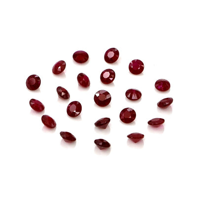 Natural Untreated African Ruby Calibrated Rounds | 2mm & 2.5mm