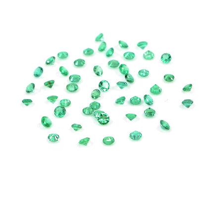 Natural Zambian Emerald Calibrated Rounds | 1mm & 1.5mm