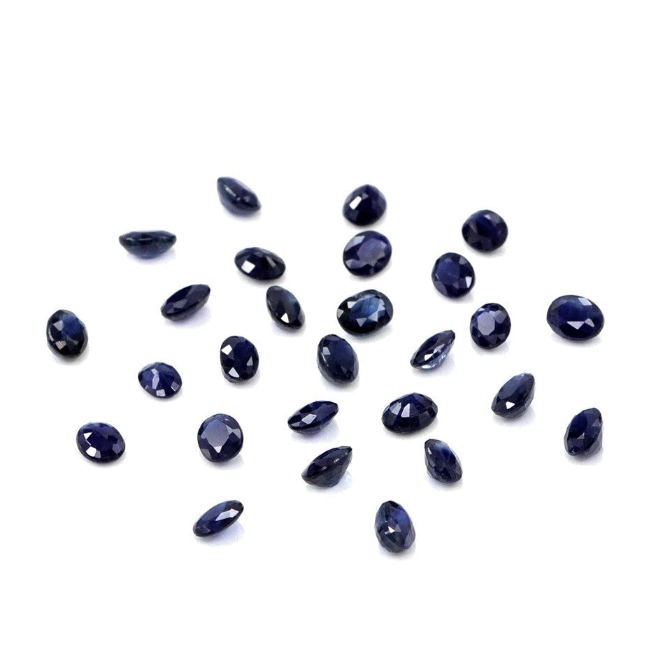 Natural Untreated Blue Sapphire Calibrated Ovals | 3x4mm & 4x5mm