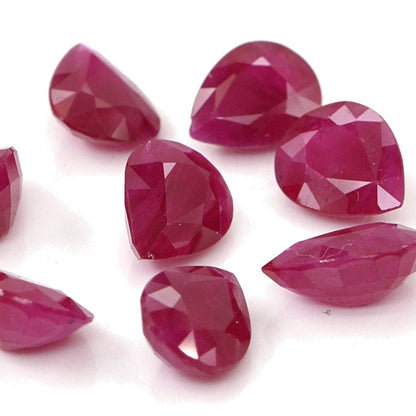 Natural Untreated Burma Ruby Calibrated Pears | 5x7mm & 6x8mm