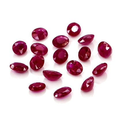 Natural Untreated Burma Ruby Calibrated Ovals | 3x4mm & 4x5mm