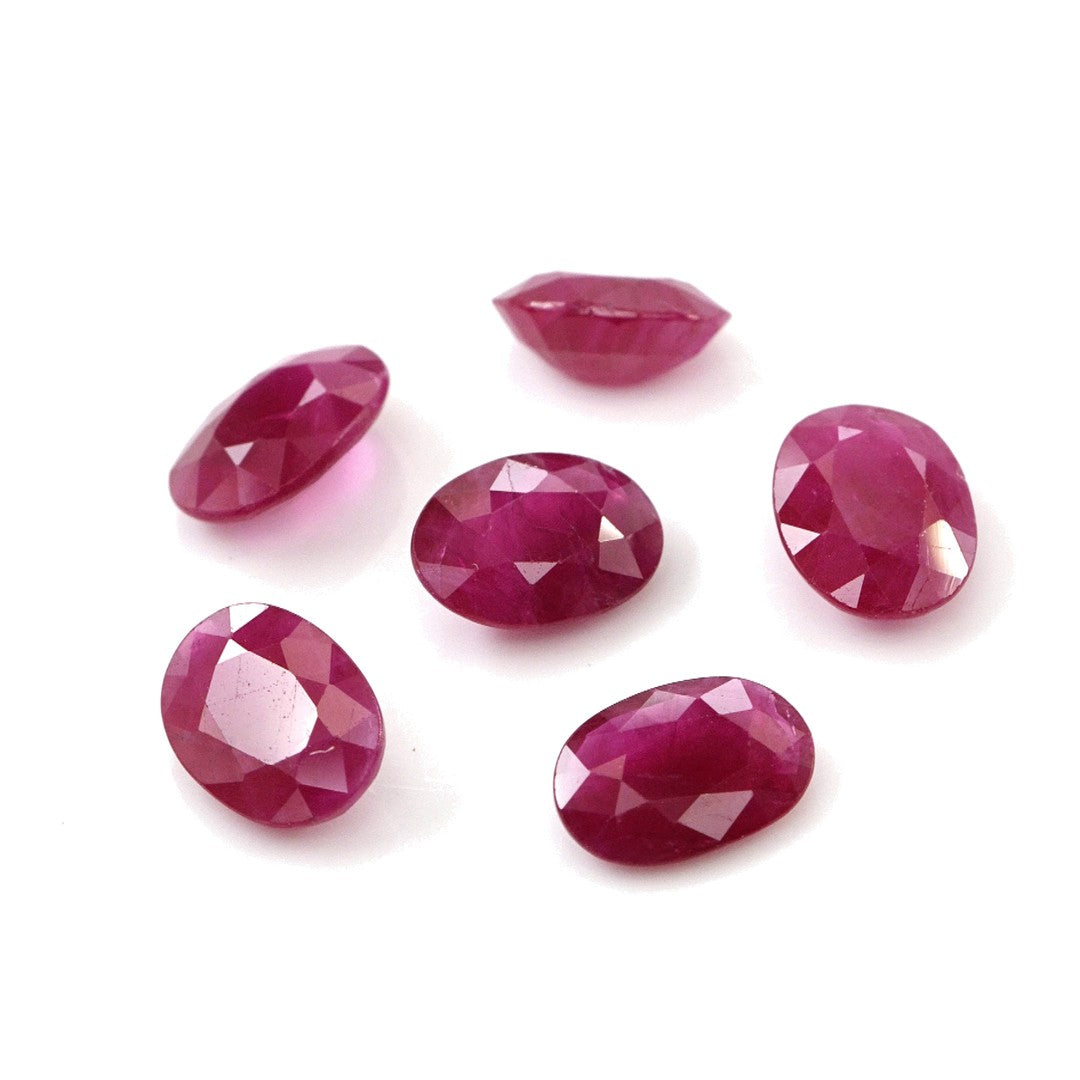 Natural Untreated Burma Ruby Calibrated Ovals | 5x7mm & 6x8mm