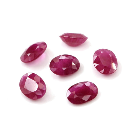 Natural Untreated Burma Ruby Calibrated Ovals | 5x7mm & 6x8mm