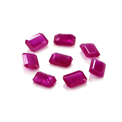 Natural Untreated Mozambique Ruby Calibrated Octagons | 5x7mm & 6x8mm