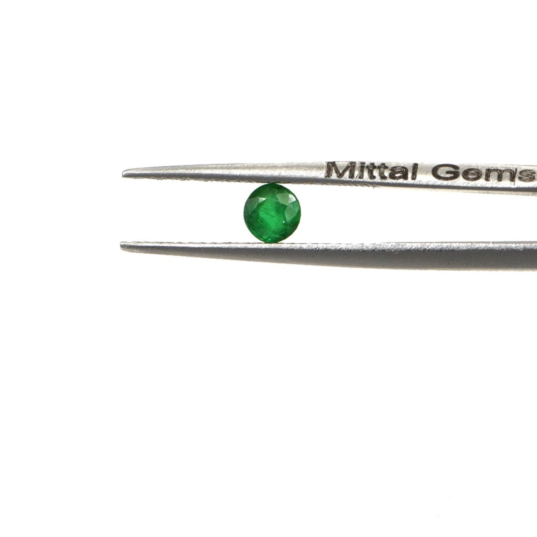 Natural Zambian Emerald Calibrated Rounds | 4mm & 4.5mm