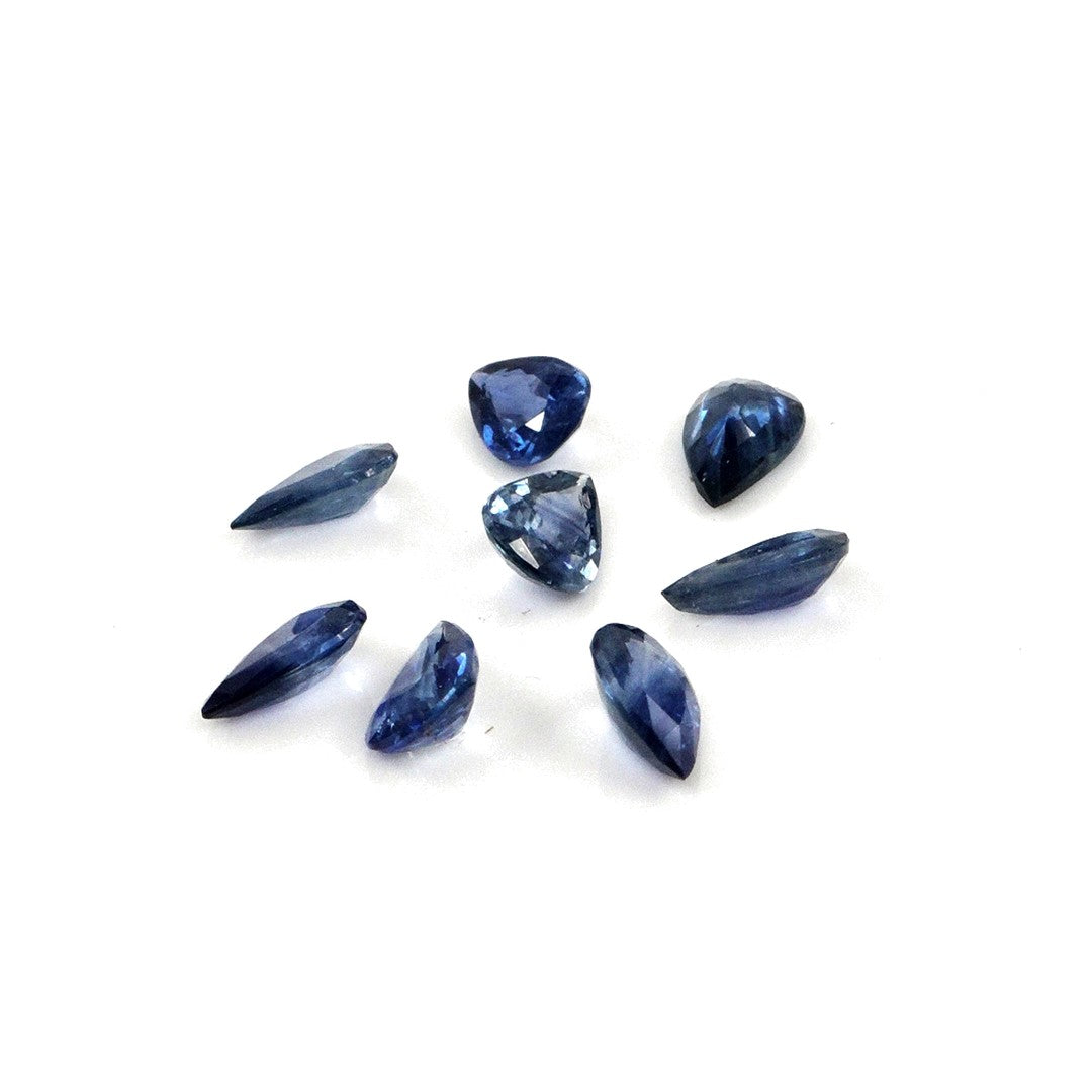 Natural Untreated Blue Sapphire Calibrated Pears | 3x5mm & 4x6mm