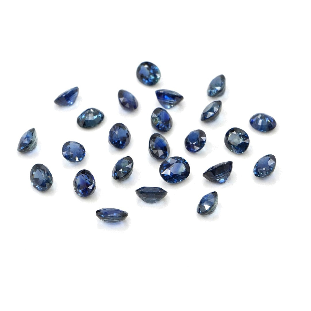 Natural Untreated Blue Sapphire Calibrated Ovals | 3x4mm & 4x5mm