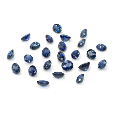Natural Untreated Blue Sapphire Calibrated Ovals | 3x4mm & 4x5mm